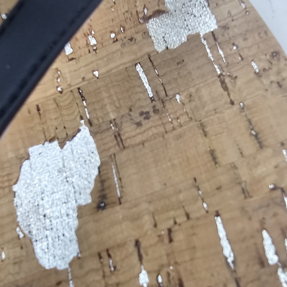 Korks Winnie Flat Flip Flop Sandals Black/Cork Women’s Size 8 Preowned - Picture 11 of 16